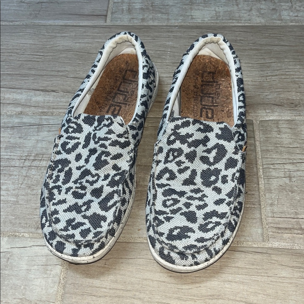 Hey Dude Leopard Slip-On Shoes